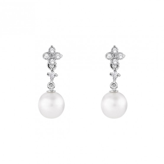 Pendientes para novia en plata y perlas (79B0101TD1) 1
