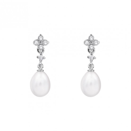 Pendientes para novia en plata y perlas (79B0101TE1) 1