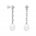 Pendientes de novia en plata y topacios con perlas (79B0103TE1) 2