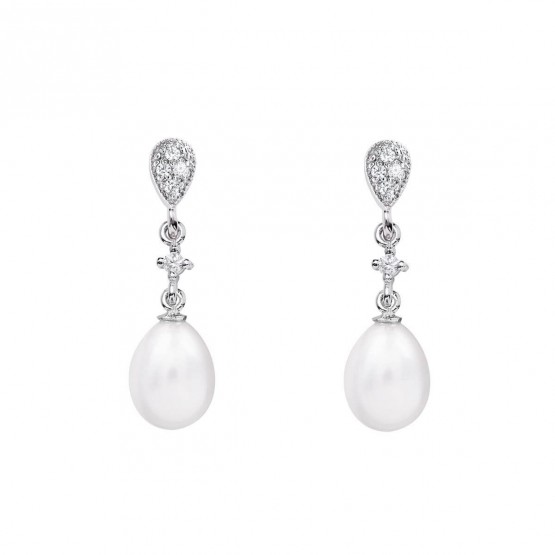Pendientes para novia en plata y perlas (79B0201TE1) 1