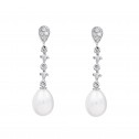 Pendientes para novia en plata y topacios con perlas (79B0202TE1) 1