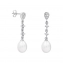 Pendientes para novia en plata y topacios con perlas (79B0202TE1) 2