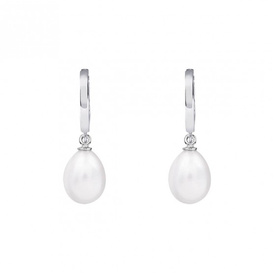 Pendientes de novia de oro blanco de18k con perlas (79B0300NE1) 1