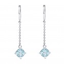 Bridal dangly drop earrings in silver and topazes (79B0307NC2) 1