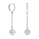 Bridal dangly drop earrings in silver and topazes (79B0307NC2) 2