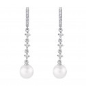 Pendientes de novia en plata y topacios con perlas (79B0403TD1) 1
