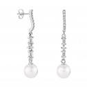 Pendientes de novia plata con topacios y perla (79B0506TD1) 2