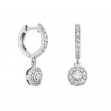 Silver bridal earrings with zircons (75B0211)