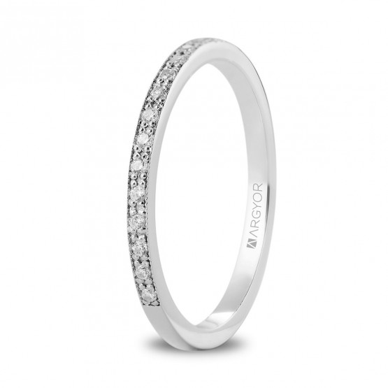 White gold ring with 17 diamonds (74B0182)