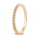 Rose gold ring with 17 diamonds (74R0182)