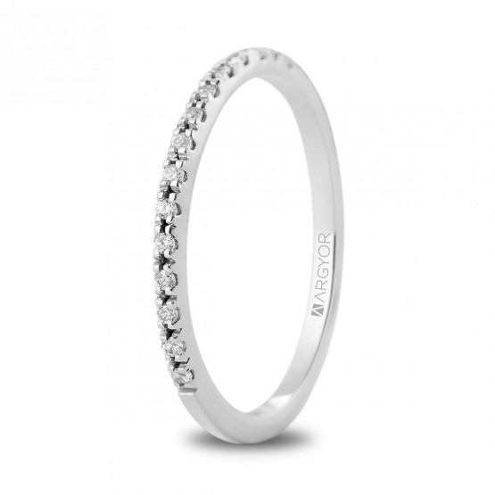 White gold ring with diamonds (74B0183)