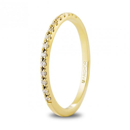 Yellow gold ring with diamonds (74A0183)