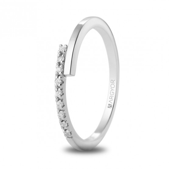 White gold engagement ring with brilliant front closure (74B0185)