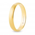Gold wedding ring half round 4 mm satin comfort (A40CS00)
