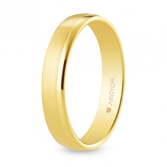 4mm shiny/matte gold wedding band (5140545)