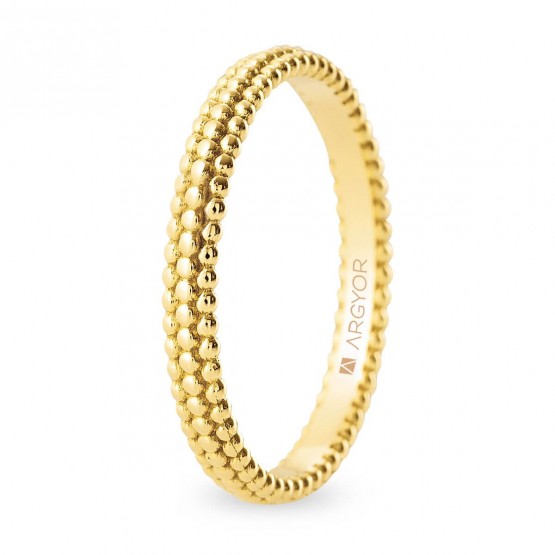 Alliance en or 18 carats avec motif de perles (5125553)