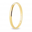 Half round gold wedding ring, 2 mm wide