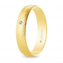 Classic gold wedding ring with diamond (A45RH1D)