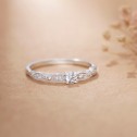 White gold engagement ring with central diamond (74B0188)