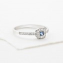 Blue Sapphire Ring with 28 Diamonds (74B0091ZA)
