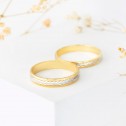 Bague de mariage or blanc et jaune 18k (5230283)