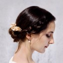 Boucles d'oreilles de mariée en argent et perles (79B0500TD1)