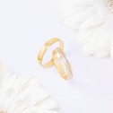 Gold wedding band half round 4 mm comfort (A40CP00)