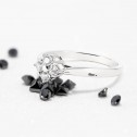 Engagement ring 4 diamonds 0.26ct (74B0019)