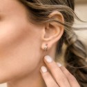 White  18k gold earrings with 6 diamonds (75B0013)