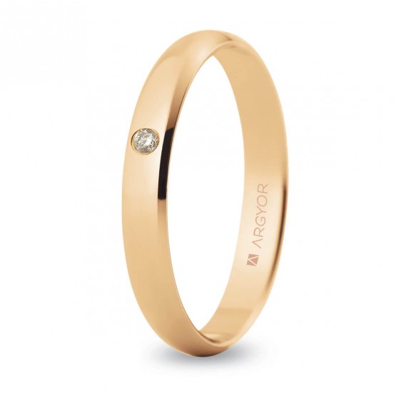 18k rose gold diamond wedding ring (5C305D)