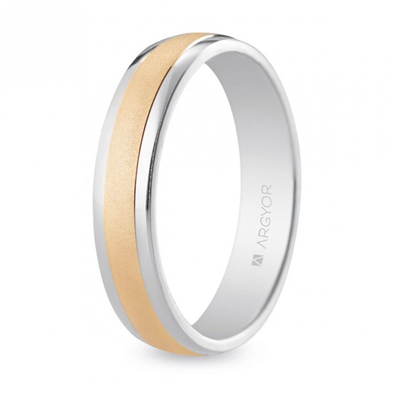 4mm two-tone gold wedding ring (5C40044)