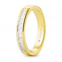 Ring of yellow gold with 10 cubic zirconia (74A0053Z)
