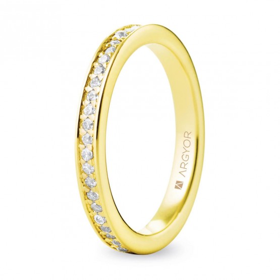 Gold eternity ring with zirconia (74B0055Z)