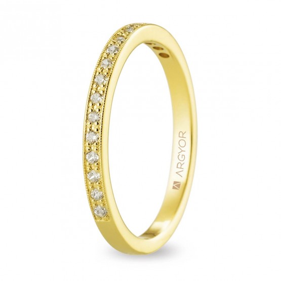 ring aus 18k Gelbgold mit 17 Diamanten (74A0077)