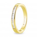 Yellow gold wedding band with diamonds (74A0116)