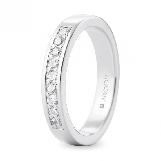 White gold ring with zirconia (74B0057Z)