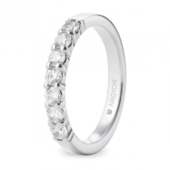 White gold ring with 7 zirconia (74B0059Z)