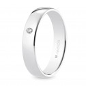 White gold 18k wedding ring 4mm confort (564B001D)
