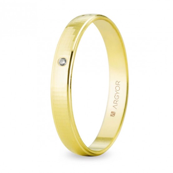 18k yellow gold diamond wedding band (5130502D)