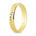 4mm yellow gold wedding ring - diamond cut (5140108)