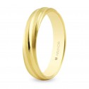 Yellow gold wedding ring 4mm diagonal grooves (5140266)