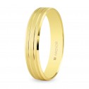 18k yellow gold wedding ring - satin/shiny finish (5140436)