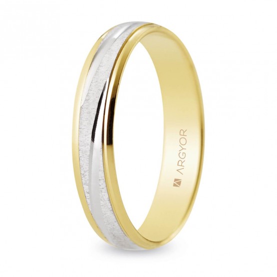 4mm two-tone gold wedding ring (5240329)