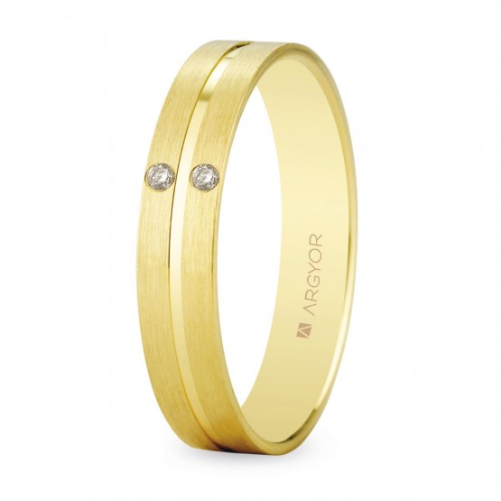 Yellow gold wedding ring with diamonds (55402494)