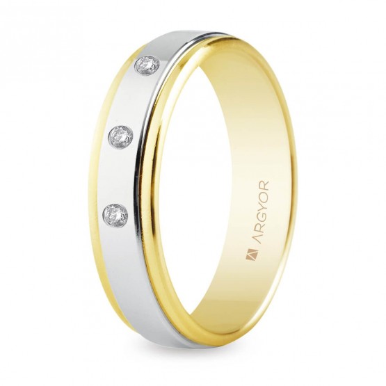 18k gold wedding ring with diamonds (55523158)