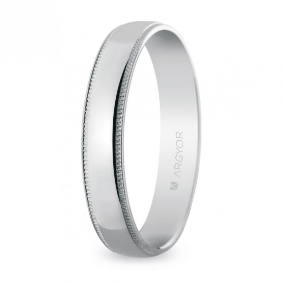 Half-round silver wedding ring (4.5mm) 5745512