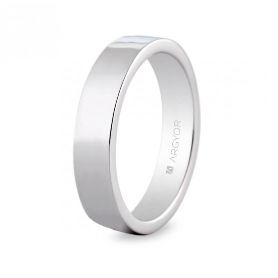 Flat wedding ring in platinum (0595009)