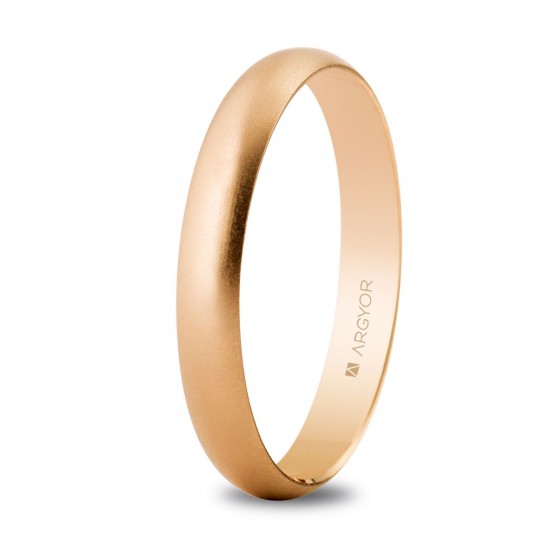 Rose gold wedding ring - sandblasted finish (5C305M)