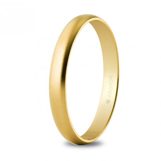 Klassischer Ring aus 18k Gelbgold - matte Sandoberfläche (50305M)