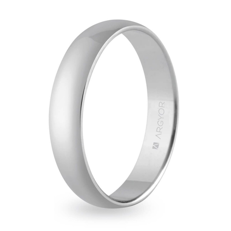 5mm platinum wedding ring 0595004 | Argyor Ring size 47